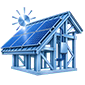 Pannelli fotovoltaici installati su struttura in acciaio Light Steel Frame