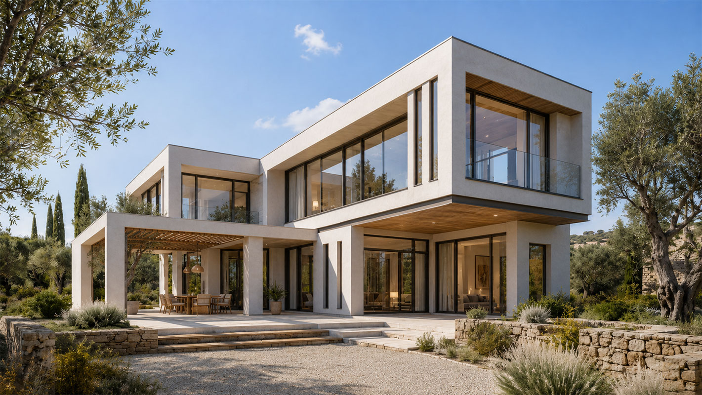 Casa moderna ultimata con struttura in acciaio Light Steel Frame